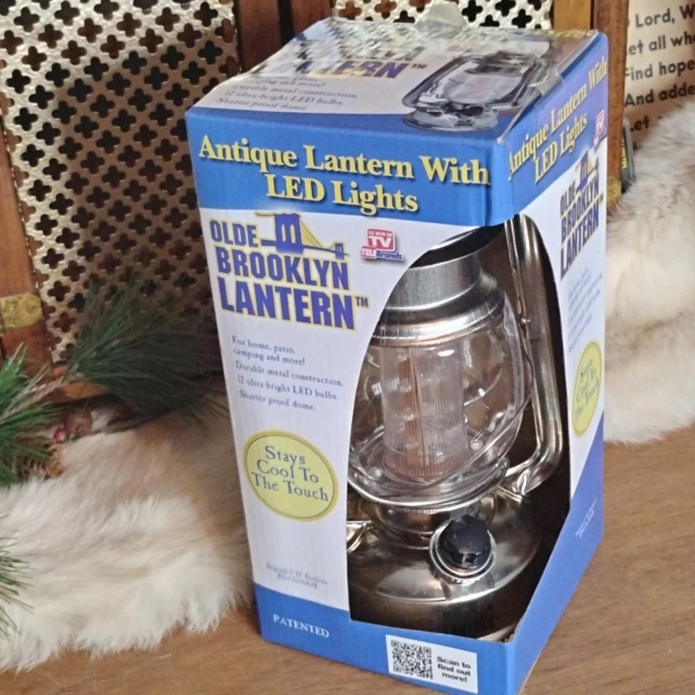 Antique Lantern With LED LIGHTS NWT